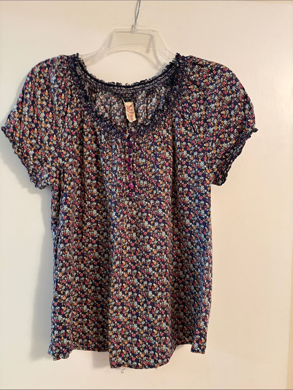 💐 Floral Peasant Top